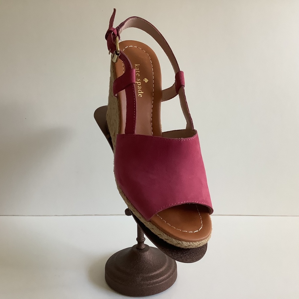 kate spade Hot Pink Espadrille Wedge Sandals - Picture 2 of 10
